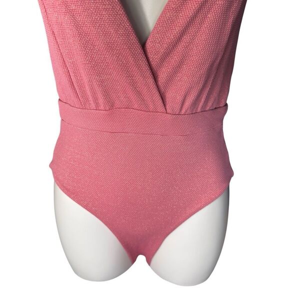 Maaji Pink Watermelon Serenna V Neck Reversible One Piece Swimsuit - Picture 4 of 13
